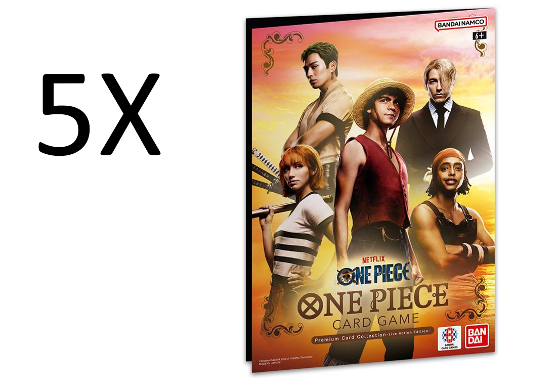 ONE PIECE TCG 5x Premium Card Collection LIVE ACTION - English