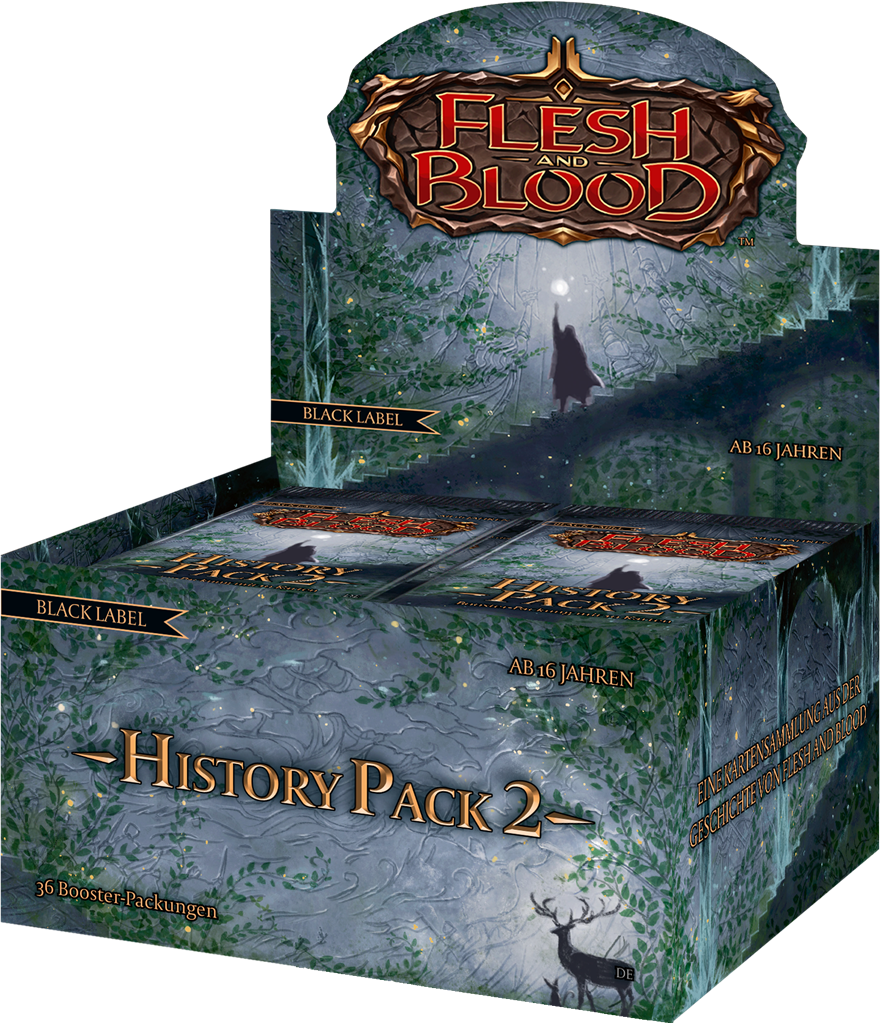 FLESH & BLOOD TCG HISTORY PACK 2 DE BLACK LABEL BOOSTER BOX German HP2 FAB